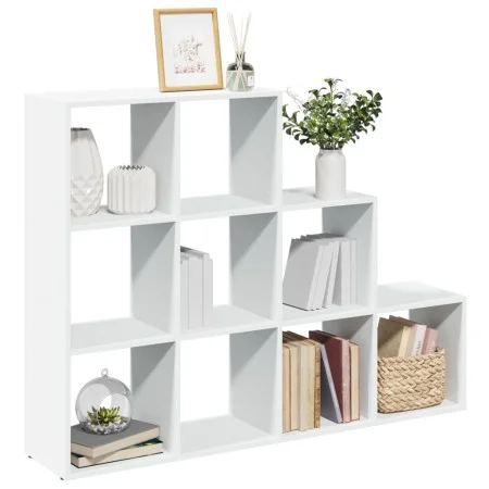 Librería divisora 3 niveles madera blanca 137,5x29x103,5 cm de , Librerías y estanterías - Ref: Foro24-857976, Precio: 80,74 ...