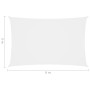 Toldo de vela rectangular tela Oxford blanco 3x6 m de vidaXL, Sombrillas - Ref: Foro24-135268, Precio: 52,67 €, Descuento: %