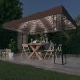 Carpa cenador de jardín con tira de luces LED 4x3 m taupé de , Carpas y cenadores - Ref: Foro24-3070325, Precio: 271,97 €, De...