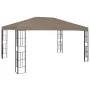 Carpa cenador de jardín con tira de luces LED 4x3 m taupé de , Carpas y cenadores - Ref: Foro24-3070325, Precio: 277,95 €, De...