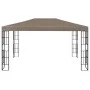 Carpa cenador de jardín con tira de luces LED 4x3 m taupé de , Carpas y cenadores - Ref: Foro24-3070325, Precio: 277,95 €, De...