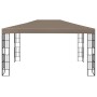 Carpa cenador de jardín con tira de luces LED 4x3 m taupé de , Carpas y cenadores - Ref: Foro24-3070325, Precio: 271,97 €, De...