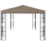Carpa cenador de jardín con tira de luces LED 4x3 m taupé de , Carpas y cenadores - Ref: Foro24-3070325, Precio: 277,95 €, De...