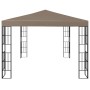 Carpa cenador de jardín con tira de luces LED 4x3 m taupé de , Carpas y cenadores - Ref: Foro24-3070325, Precio: 271,97 €, De...