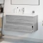 Mueble de baño con lavabo madera contrachapada gris Sonoma de , Tocadores de baño - Ref: Foro24-3152883, Precio: 294,49 €, De...