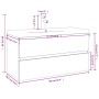 Mueble de baño con lavabo madera contrachapada gris Sonoma de , Tocadores de baño - Ref: Foro24-3152883, Precio: 294,49 €, De...