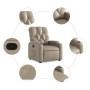 Sillón reclinable de cuero sintético color capuchino de , Sillones - Ref: Foro24-372509, Precio: 199,35 €, Descuento: %