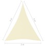 Toldo de vela triangular tela Oxford color crema 3x4x4 m de vidaXL, Sombrillas - Ref: Foro24-135229, Precio: 25,92 €, Descuen...