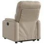 Sillón reclinable elevable cuero artificial color capuchino de , Sillones - Ref: Foro24-3204778, Precio: 281,99 €, Descuento: %