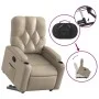 Sillón reclinable elevable cuero artificial color capuchino de , Sillones - Ref: Foro24-3204778, Precio: 281,99 €, Descuento: %