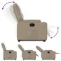 Sillón reclinable elevable cuero artificial color capuchino de , Sillones - Ref: Foro24-3204778, Precio: 281,99 €, Descuento: %
