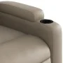 Sillón reclinable elevable cuero artificial color capuchino de , Sillones - Ref: Foro24-3204778, Precio: 281,99 €, Descuento: %