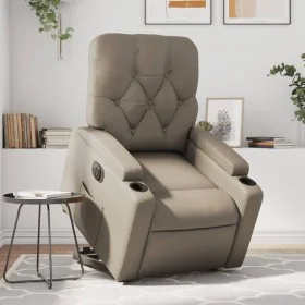 Sillón elevable eléctrico cuero artificial capuchino de , Sillones - Ref: Foro24-3204792, Precio: 332,90 €, Descuento: %