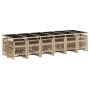 Set comedor de jardín 17 pzas con cojines ratán sintético beige de , Conjuntos de jardín - Ref: Foro24-3211008, Precio: 942,7...