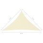 Toldo de vela triangular tela Oxford color crema 5x5x6 m de vidaXL, Sombrillas - Ref: Foro24-135238, Precio: 42,87 €, Descuen...