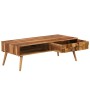 Mesa de centro madera maciza acacia acabado miel 110x50x37 cm en Mesas de centro | Comprar online en Foru.es