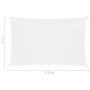Toldo de vela rectangular tela Oxford blanco 2x4,5 m de vidaXL, Sombrillas - Ref: Foro24-135258, Precio: 32,94 €, Descuento: %