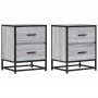 Mesitas noche 2 uds madera ingeniería gris Sonoma 40x31x50 cm de , Mesitas de noche - Ref: Foro24-848681, Precio: 87,12 €, De...