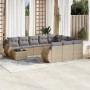 Set de sofás de jardín 11pzas con cojines ratán sintético beige en Conjuntos de jardín | Comprar online en Foru.es