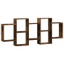 Estantería de pared madera ingeniería roble ahumado 159x18x65cm de , Estantes y estanterías - Ref: Foro24-853213, Precio: 64,...