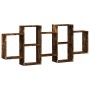 Estantería de pared madera ingeniería roble ahumado 159x18x65cm de , Estantes y estanterías - Ref: Foro24-853213, Precio: 64,...