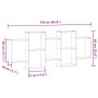 Estantería de pared madera ingeniería roble ahumado 159x18x65cm de , Estantes y estanterías - Ref: Foro24-853213, Precio: 64,...