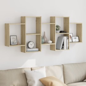 Estante de pared madera ingeniería roble Sonoma 159x18x65 cm de , Estantes y estanterías - Ref: Foro24-853211, Precio: 62,69 ...