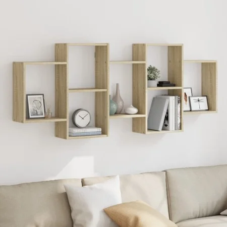 Estante de pared madera ingeniería roble Sonoma 159x18x65 cm de , Estantes y estanterías - Ref: Foro24-853211, Precio: 61,54 ...