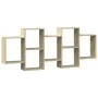 Estante de pared madera ingeniería roble Sonoma 159x18x65 cm de , Estantes y estanterías - Ref: Foro24-853211, Precio: 61,54 ...