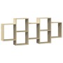 Estante de pared madera ingeniería roble Sonoma 159x18x65 cm de , Estantes y estanterías - Ref: Foro24-853211, Precio: 62,69 ...