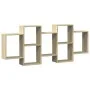 Estante de pared madera ingeniería roble Sonoma 159x18x65 cm de , Estantes y estanterías - Ref: Foro24-853211, Precio: 61,54 ...