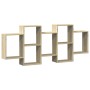 Estante de pared madera ingeniería roble Sonoma 159x18x65 cm de , Estantes y estanterías - Ref: Foro24-853211, Precio: 62,69 ...