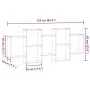 Estante de pared madera ingeniería roble Sonoma 159x18x65 cm de , Estantes y estanterías - Ref: Foro24-853211, Precio: 61,54 ...