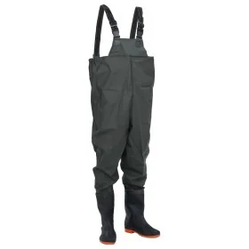 Vadeador de pecho con botas verde oscuro talla 44 de , Vadeadores para caza y para pesca - Ref: Foro24-4016978, Precio: 48,16...