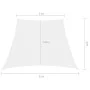 Toldo de vela trapezoidal de tela oxford blanco 3/5x4 m de vidaXL, Sombrillas - Ref: Foro24-135298, Precio: 30,38 €, Descuent...