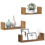Estante de pared 3 uds madera de ingeniería roble artesanal de , Estantes y estanterías - Ref: Foro24-853316, Precio: 18,61 €...
