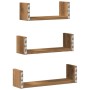 Estante de pared 3 uds madera de ingeniería roble artesanal de , Estantes y estanterías - Ref: Foro24-853316, Precio: 18,61 €...