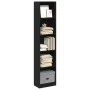 Estantería de madera de ingeniería negra 40x24x176 cm de , Librerías y estanterías - Ref: Foro24-857793, Precio: 51,24 €, Des...