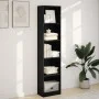 Estantería de madera de ingeniería negra 40x24x176 cm de , Librerías y estanterías - Ref: Foro24-857793, Precio: 51,24 €, Des...