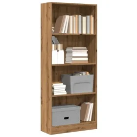 Estantería de madera de ingeniería roble artesanal 60x24x143 cm de , Librerías y estanterías - Ref: Foro24-857820, Precio: 64...