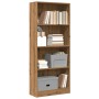 Estantería de madera de ingeniería roble artesanal 60x24x143 cm de , Librerías y estanterías - Ref: Foro24-857820, Precio: 65...