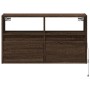 Mueble de TV de pared con luces LED marrón roble 80x31x45 cm de , Muebles TV - Ref: Foro24-852333, Precio: 65,13 €, Descuento: %