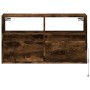 Mueble de TV de pared con luces LED roble ahumado 80x31x45 cm de , Muebles TV - Ref: Foro24-852331, Precio: 65,07 €, Descuent...