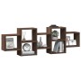 Estantería de pared madera ingeniería marrón roble 129x18x42 cm de , Estantes y estanterías - Ref: Foro24-853224, Precio: 54,...