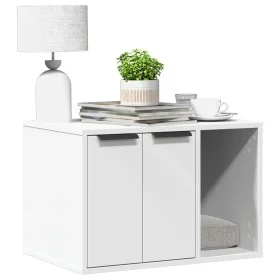 Katzensandkastenmöbel aus weißem Ingenieurholz, 60x40x40 cm. von , Katzenmöbel - Ref: Foro24-857724, Preis: 54,97 €, Rabatt: %