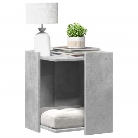 Mueble arenero de gatos madera gris hormigón 42x42x51 cm de , Mobiliario para gatos - Ref: Foro24-857745, Precio: 37,98 €, De...
