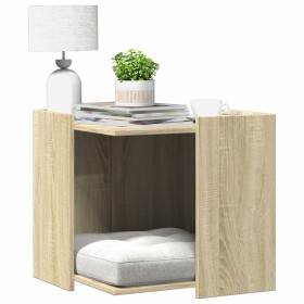 Mueble arenero para gatos madera roble Sonoma 53x53x51 cm de , Mobiliario para gatos - Ref: Foro24-857753, Precio: 51,23 €, D...