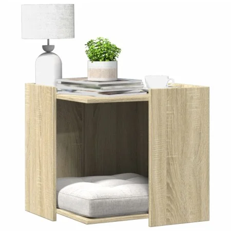Mueble arenero para gatos madera roble Sonoma 53x53x51 cm de , Mobiliario para gatos - Ref: Foro24-857753, Precio: 50,59 €, D...