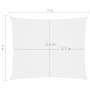 Toldo de vela rectangular tela Oxford blanco 4x5 m de vidaXL, Sombrillas - Ref: Foro24-135271, Precio: 48,88 €, Descuento: %