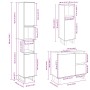 Set de muebles de baño 3 pzas madera contrachapada roble Sonoma de , Muebles de baño - Ref: Foro24-3307678, Precio: 216,98 €,...